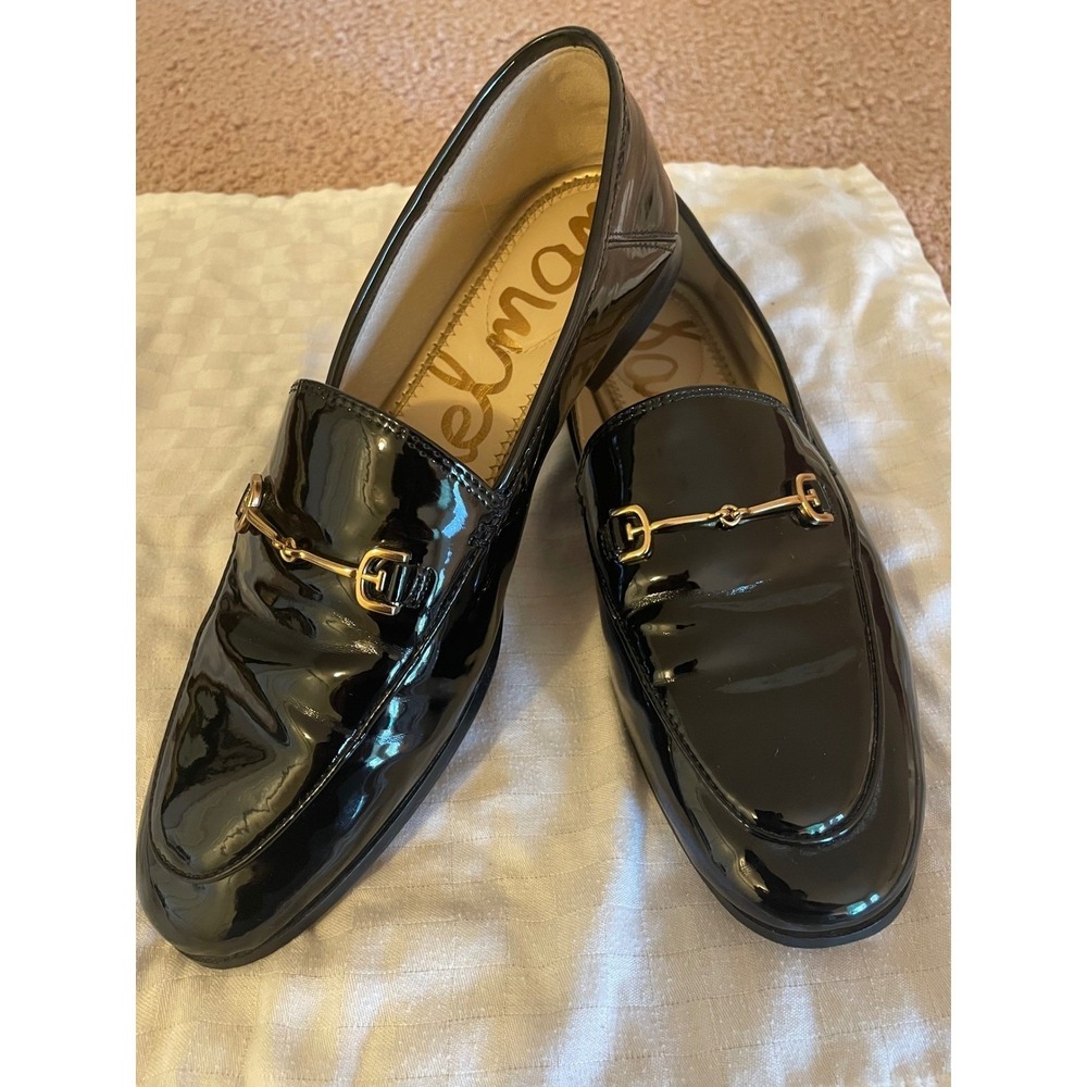 Sam Edelman Loraine Preppy Loafer Womens 6.5 Black Patent Leather